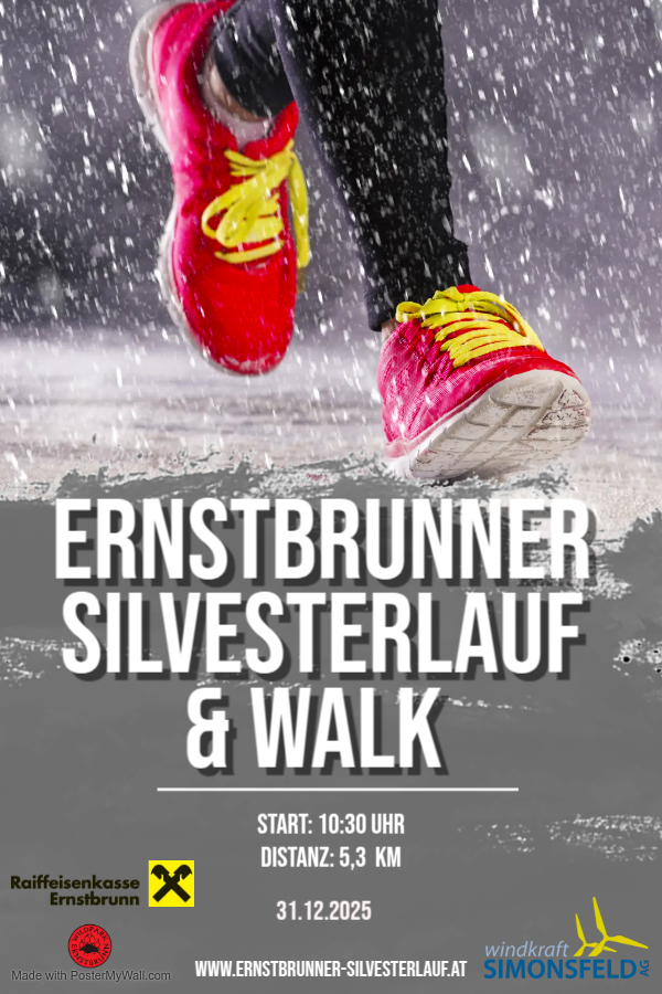 Plakat - Ernstbrunner Silvesterlauf